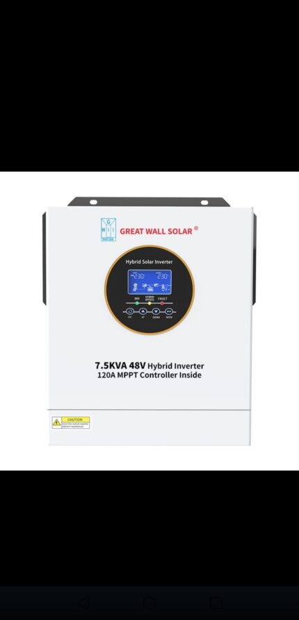 GREAT WALL 7.5KVA 48V HYBRID INVERTER /120MPPT CHARGE CONTROLLER